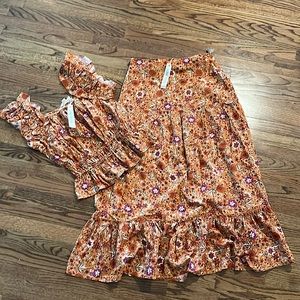 Two piece skirt set